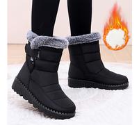 TEMU Botas de Invierno Cálidas para Mujer, Botas Cortas Negras de Moda para Frío al , Zapatos y Versátiles en Tallas Grandes