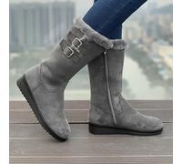 TEMU Botas de media caña para mujer con forro y afelpado, Zapatos de mujer