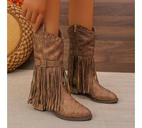 TEMU Botas de Media Caña para Mujer Estilo - Punta Afilada con y Tachuelas en Cubierta de PU, Tacón , Cierre de Cremallera, Botas Casuales Todo-