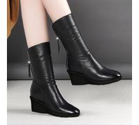 TEMU Botas de Mujer Botas de Media Caña Tacón Otoño e Invierno Botas de Mujer Moda Cómodas Botas de Tacón , Zapatos de Mujer