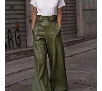 TEMU Botas de Mujer con Cintura y Dobladillo Abierto - Pantalones Elegantes de Pierna para Salidas Nocturnas, Clubes o Uso Casual - Todo Temporada, Ropa Duradera y