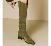 TEMU Botas de Mujer para - Tacón y Punta Afilada, Antideslizante de Goma - Botines Elegantes para Todo , Ideales con Vestidos, Looks Casuales/Formales - Cómodos y Con Amortiguación, Estilo Moderno