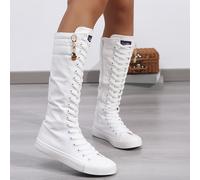 TEMU Botas de mujer YUANBU de con forro y cremallera, zapatos de vestir de tacón casual negros para Halloween, fiestas, uso diario - Tallas 34-43, calzado de fiesta, de goma duradera
