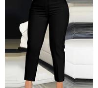 TEMU Botas de Pierna de Color Sólido para Mujer - Lavables en Máquina, Pantalones Versátiles Todo- para Uso Diario y Formal, Ajuste Duradero