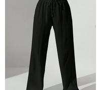 TEMU Botas de Pierna Elegantes para Mujer con Cintura Ajustable - Pantalones Lavables a Máquina para Todas , Uso Casual y Formal, Versátiles para y a Día, Diseño Minimalista,