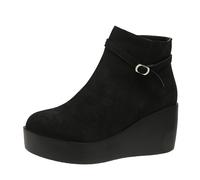 TEMU Botas de tacón de de sólido , botas de con hebilla y , botas de tobillo cómodas