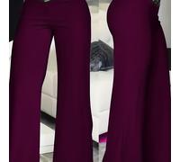 TEMU Botas Elegantes de Cintura para Mujer con Bandolera Cruzada y Parche Transparente - Color Sólido, Lavables a Máquina, Pantalones Versátiles para Todas , Uso Casual y Formal, Ajuste