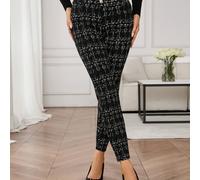 TEMU Botas Elegantes de Mujer con de Botones y Perlas en Estilo - Pantalón Ajustado para Todas las Temporadas, Lavable a Máquina, Uso Casual o Formal, y Versátil