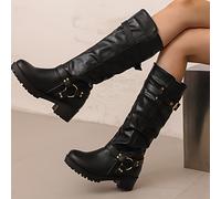 TEMU Botas la de talla grande para mujer, Zapatos de mujer