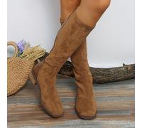 TEMU Botas largas de talla grande para mujer, Zapatos de mujer transfronterizos