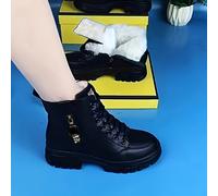 TEMU Botas Negras con Forro, Invierno 2025 para Mujeres, Zapatos Planos Antideslizantes para Edad y Mayores, Botines Cálidos, Calzado Femenino