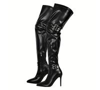 TEMU Botas Negras por de la , Zapatos para Mujer