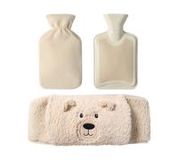 TEMU Botella de Agua Caliente de Peluche de Oso de Dibujos Animados con Cinturón Térmico Antirrotura Relleno de Vellón de