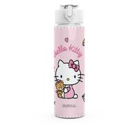 TEMU Botella de agua de plástico Sanrio Hello Kitty, 1 pieza, diseño con estampado artístico, botella de de plástico con abatible, reutilizable de 25 oz (750 ml), y a prueba de fugas para viaje
