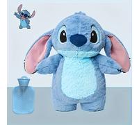 TEMU Botella de Agua Térmica Portátil Disney Stitch y Ángel, Personajes Interactivos - Calentador de Manos