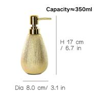 TEMU Botella de Jabón de Manos de Cerámica, Botella Vacía de Calidad para Hoteles y Alojamientos, Dispensador de Champú y Gel de Ducha para Baño, Botella con Bomba