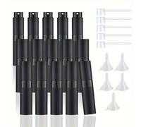 TEMU Botella de spray portátil vacía de 5/10/15 piezas, botella de perfume recargable de aluminio metálico con revestimiento de vidrio, accesorios de viaje vacíos de 8 ml