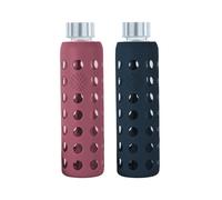 TEMU botellas de vidrio que se pueden reutilizar, perfectas como regalos para de San Valentín. con de silicona que evitan resbalones y pueden soportar el , lo que los ideales para celebraciones.