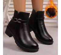 TEMU Botines cortos Knight de invierno para mujer para exteriores, regalo de Navidad, con forro de felpa engrosado, cómodos, a prueba de frío, antideslizantes, resistentes al y cálidos 1