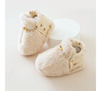 TEMU Botines de invierno para bebés con forro polar, calcetines acogedores para el hogar para niños, zapatos térmicos ultra suaves y elegantes para interiores para los más pequeños