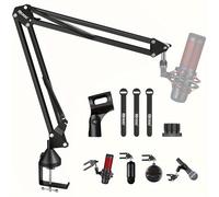 TEMU Brazo de Micrófono de Aleación Premium RODD AK-35 - Soporte de Escritorio con Conector XLR para Blue Yeti, Snowball iCE, &