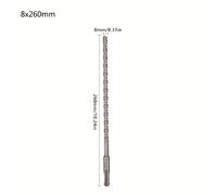 TEMU Broca de perforación de mampostería de 260Mm con mango SDS Plus para eléctrico de de tungsteno de punta cruzada 6Mm | 8Mm | 10Mm | 12Mm | 14Mm | 16Mm