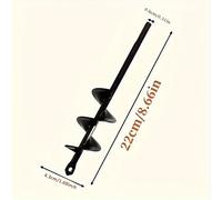 TEMU Broca helicoidal de servicio pesado Quick-Plant, herramienta de jardín de metal - Empaque individual, vástago hexagonal de 3/8", alimentación manual