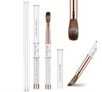 TEMU Brocha para Uñas Acrílicas Tamaño 12, Brocha Kolinsky para Aplicación de Polvo Acrílico, Herramienta Manual de Extensión de Uñas a para Salón Profesional en Casa y Principiantes