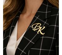 TEMU Broche con personalizado | Acero inoxidable, dorado, pin para cuello abotonado, escrita a , ideal para regalos de y Mardi Gras