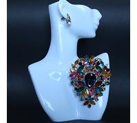 TEMU Broche de cristal de gran tamaño de moda europea y americana, , accesorios de ropa de , broche de alfiler