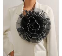 TEMU Broche Francés Vintage para Mujer OOQ - Clip de Trenzado a , Función de Broche y Clip para Cuello, Accesorio Elegante para Fiestas, y Uso Diario, Regalo para Ella (Sin Baño) - Diseño Único de OOQ