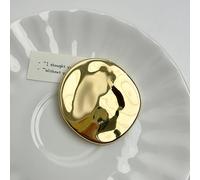 TEMU Broche metálico de moda europeo y americano para otoño e invierno con estilo y retro, gran broche dorado tipo pepita