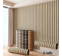 TEMU Brodark Papel Tapiz Autoadhesivo 3D con de Madera en Rollos de 1/2/3 - un de Rejilla Engrosada y un Diseño de , para Mejorar el de Tu y Paredes de . una Aplicación Fácil de Pelar y Pegar