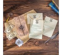 TEMU Bros. 7 piezas de mapa mágico de Harry Potter, de regreso 943, decoraciones de papel con temática de dibujos animados, ideales para Halloween y regalos navideños