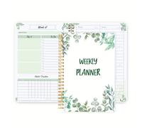 TEMU BUBU 1pc Planificador, Agenda semanal con de , Cuaderno organizador, Seguimiento de hábitos, para , , 52 hojas/104 páginas