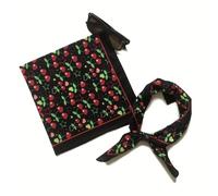 TEMU Bufanda Cuadrada Vintage de para Hombres y Mujeres - Bandana de Estampado Retro de , Ideal para Senderismo, Ciclismo y Uso Casual - Tela y Lavable a Máquina