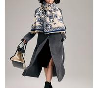 TEMU Bufanda de Otoño/Invierno para Mujeres Tallas Grandes, Estampado Floral y Pabellón de Aves, Elegante y Chal de Viaje o Vacaciones