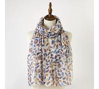 TEMU Bufanda Estilo Coreano para Mujer con Estampado - Chal con Patrones de Plantas No Elásticos, Wrap Retro Ideal para Looks Casuales, Viajes y Sesiones de Fotos - Accesorio de Moda Lavable a