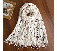 TEMU Bufanda Vintage para Mujer - Diseño Floral de Encaje y Crochet con , Bufanda y para Uso Casual al en Invierno, Opciones Multicolor (//Marrón /), Accesorio para el Pelo, Intrincado