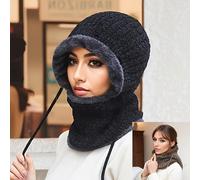 TEMU Buff con Cordón Ajustable Cortavientos, Protector de Orejas y Cuello, Gorro Bufanda Aislante , Ideal para Ciclismo y Esquí al