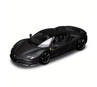 TEMU Burago 1:24 Ferrari de Coche de Metal, Vehículo Deportivo Colectible, Operación Manual, /Negro, Tema Deportivo Regalo