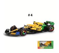 TEMU Burago 1:43 2024 F1 McLaren MCL38 de aleación miniatura de coche de F1 #4 y #81 Juguetes de coche de F1 Regalo de San Valentín