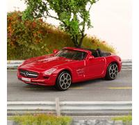 TEMU BURAGO a 1:43 Mercedes AMG SLS Convertible - Réplica de Aleación con Acción de Empuje, Coche de Colección Die-Cast, Ideal para Regalo de