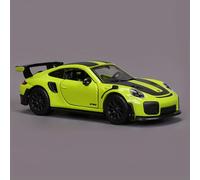 TEMU Burago de Coche Deportivo PORSCHE 911 GT2 Fundido en Metal - Color con Ruedas Negras, Acción Retráctil Manual, Aleación de , , Juguete No Eléctrico para Niños, Regalo de