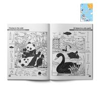 TEMU Busca y Descubre: Libro de Objetos Ocultos para Afilar la Atención, Concentración y Resolución de Problemas de los Niños a través de Divertidos Rompecabezas