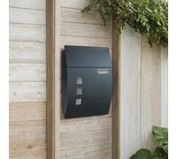 TEMU Buzón de , con Ventanas de Visualización, Placa de Identificación y Llaves, Antracita