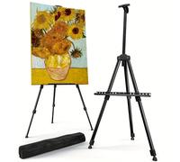 TEMU Caballete de Metálico Ajustable de Varios Altos - Portátil con Bolsa de Transporte, de 20-65 Pulgadas para Pintura en , Exhibición en Mesa/Suelo y