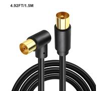TEMU Cable Coaxial i-zclive Conector a Hembra de para Antena, Extensión para , , AT&T, TDS, COX, DVD, VCR, Conexión a Televisión, Conector M-F Chapado en Oro ()