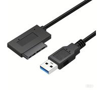 TEMU Cable de adaptador SATA Slimline USB 3.0 2.0 de 7+6 pines de 13 para CD/DVD ROM de portátil