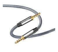TEMU Cable de Audio Auxiliar a de 3.5 mm, Conector Estéreo TRRS de 4 Polos, Cable Trenzado en Nailon para Auriculares, Altavoces, Teléfonos Móviles, Tabletas y de Sonido del Coche